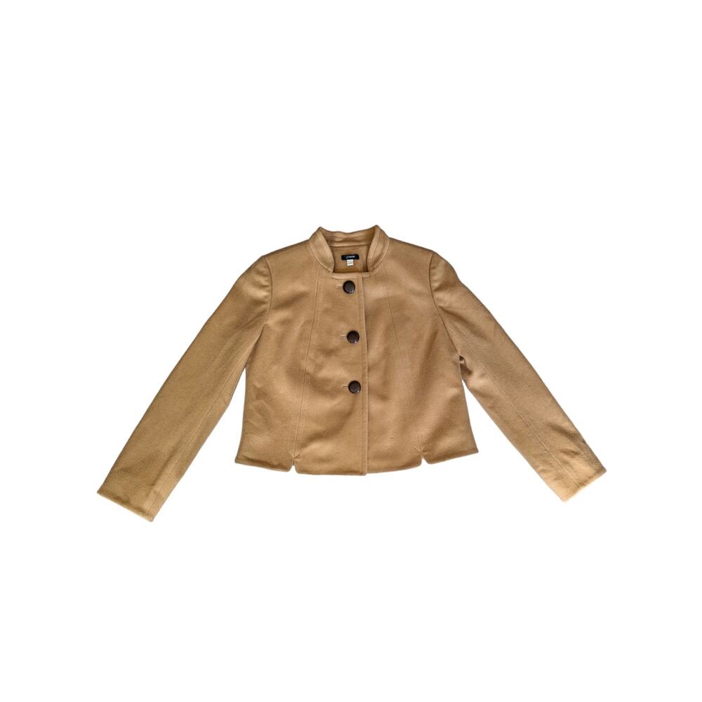 J. Crew Camel Tan Blazer ONE OF A KIND Wool RARE Sample Jacket Coat Workwear 10
